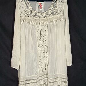 Johnny Was Cream Lace Dress